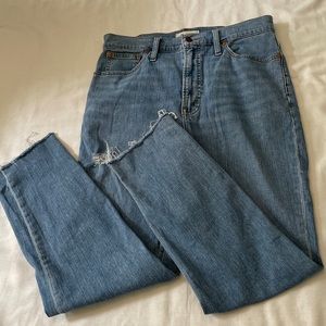 Madewell 30 The Perfect Vintage Jean Medium Wash High Rise Raw Hem
